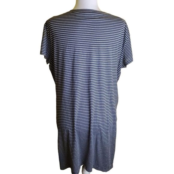 Vince Striped Knot Detail T-Shirt Dress Size Large - Picture 3 of 11